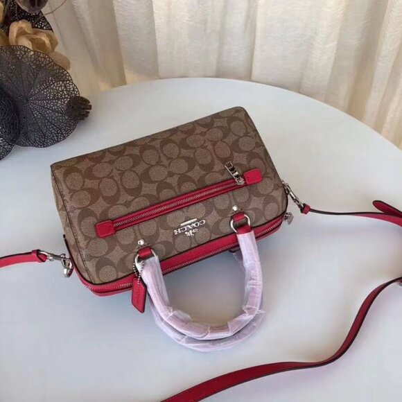 New palm print and monogram Boston pillow bag - Picture 6 of 7